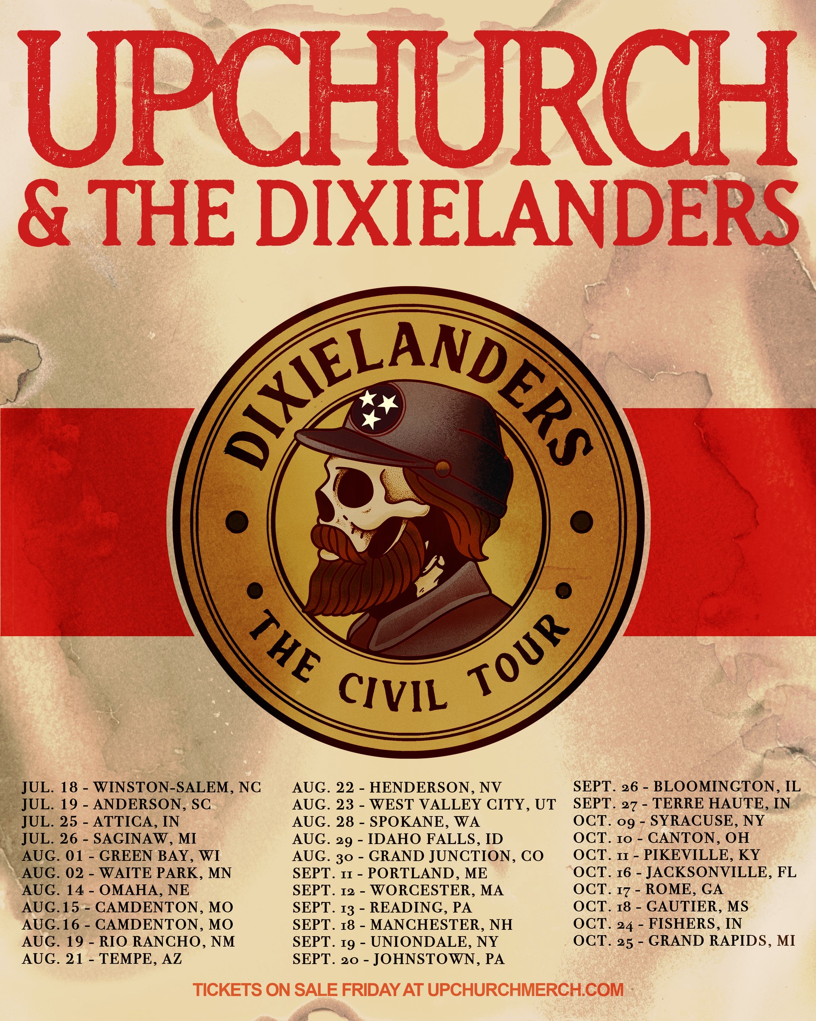 Upchurch The Civil Tour Poster